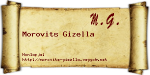 Morovits Gizella névjegykártya